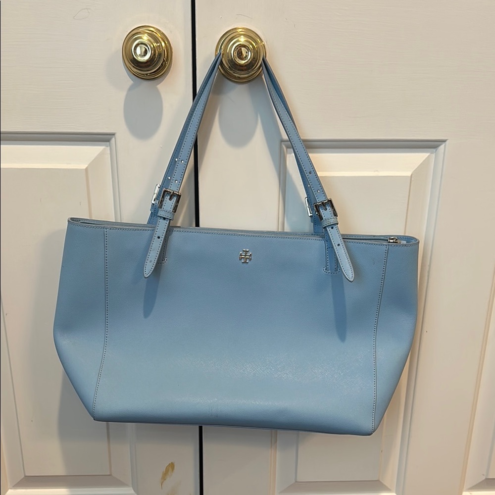 TORY BURCH Large Tory Burch York Buckle Saffiano Leather Tote Bag